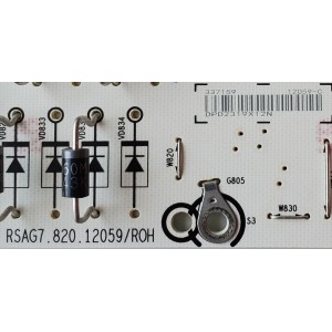 FUENTE DE PODER PARA TV HISENSE / NUMERO DE PARTE 337159 / RSAG7.820.12059/ROH / CQC13134095636 / 12059-C / PANEL HD700X1U91-L1 / HD700X1U92-TAL1B2 / DISPLAY CV700U2-T01 REV:04 / MODELOS 70A6G / 70A6H / 70A65H / 70R6E3 / 70R6E4 / 70RGE4